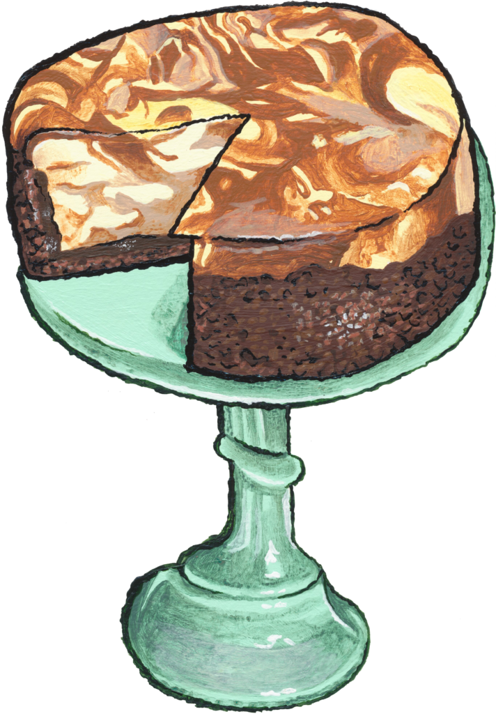 Halvah Swirl Cheesecake illustration