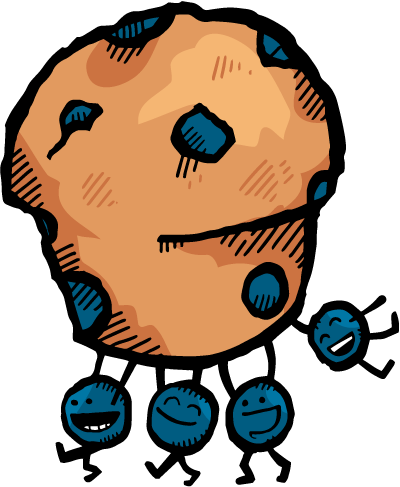 Blueberry muffin illustration