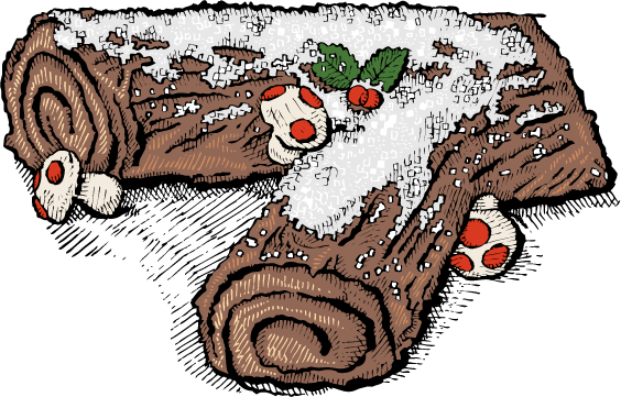 Buche de Noel illustration