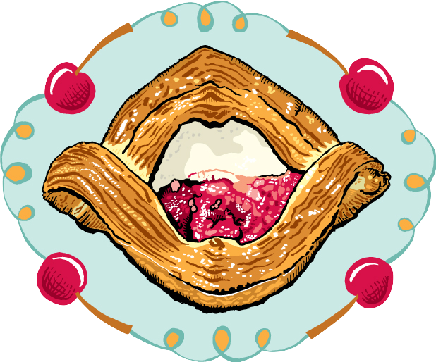 Fruit 'n Cheese Danish illustration