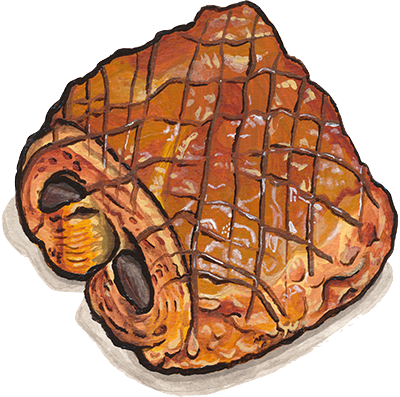 chocolate croissant illustration