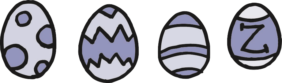 Easter egg cookie illustration