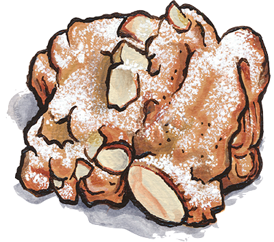 Juliette Almond Croissant illustration