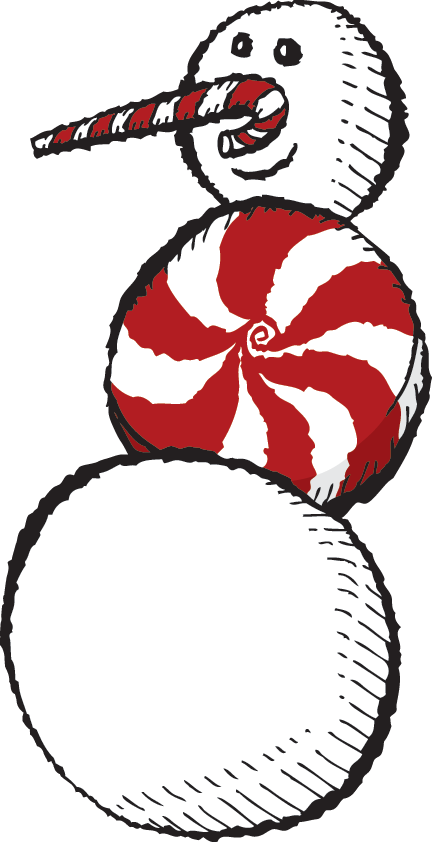 merry mint snowman illustration