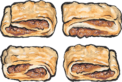 raspberry rugelach illustration