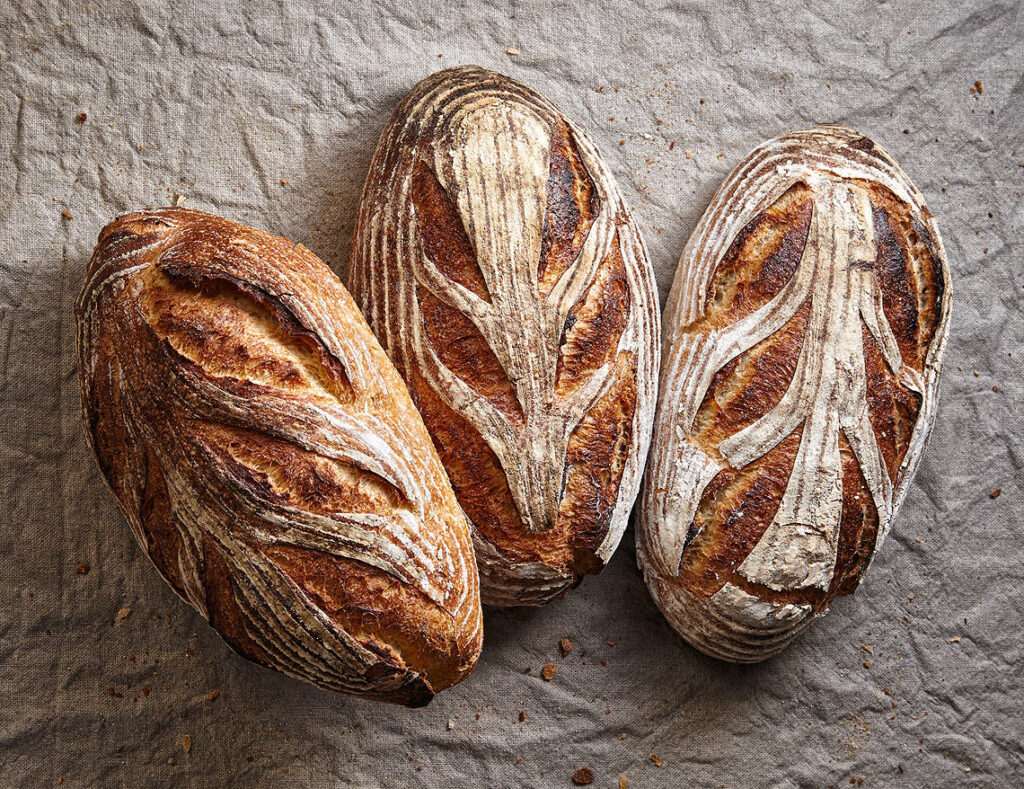 3 loaves of Farm bread