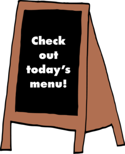 Check out today's menu