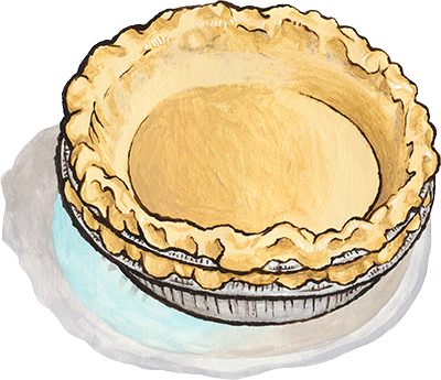 frozen pie crusts illustration