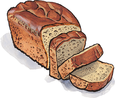 gluten free bread illustration