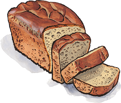 gluten free bread illustration