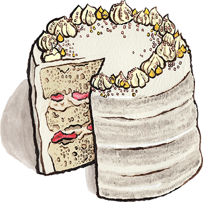 Spring Zing Cake illustration