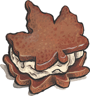 Maple Leaf Sandwich Cookie illustration