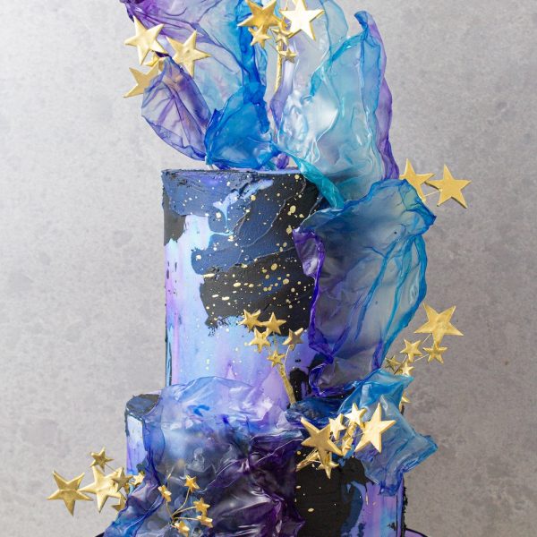 2.14.23- Galaxy Rice Paper Sails Display Cake-2