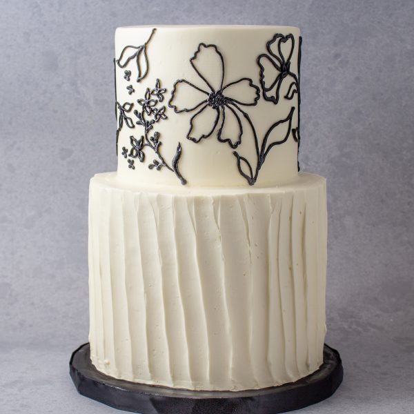 4.10.22- Black Piped Minimalist Floral-3